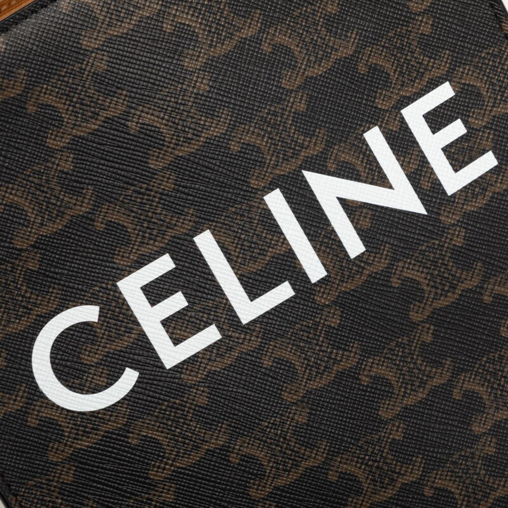 Celine Vertical Cabas Handbag Shoulder Bag Brown Black Leather - Picture 6 of 6